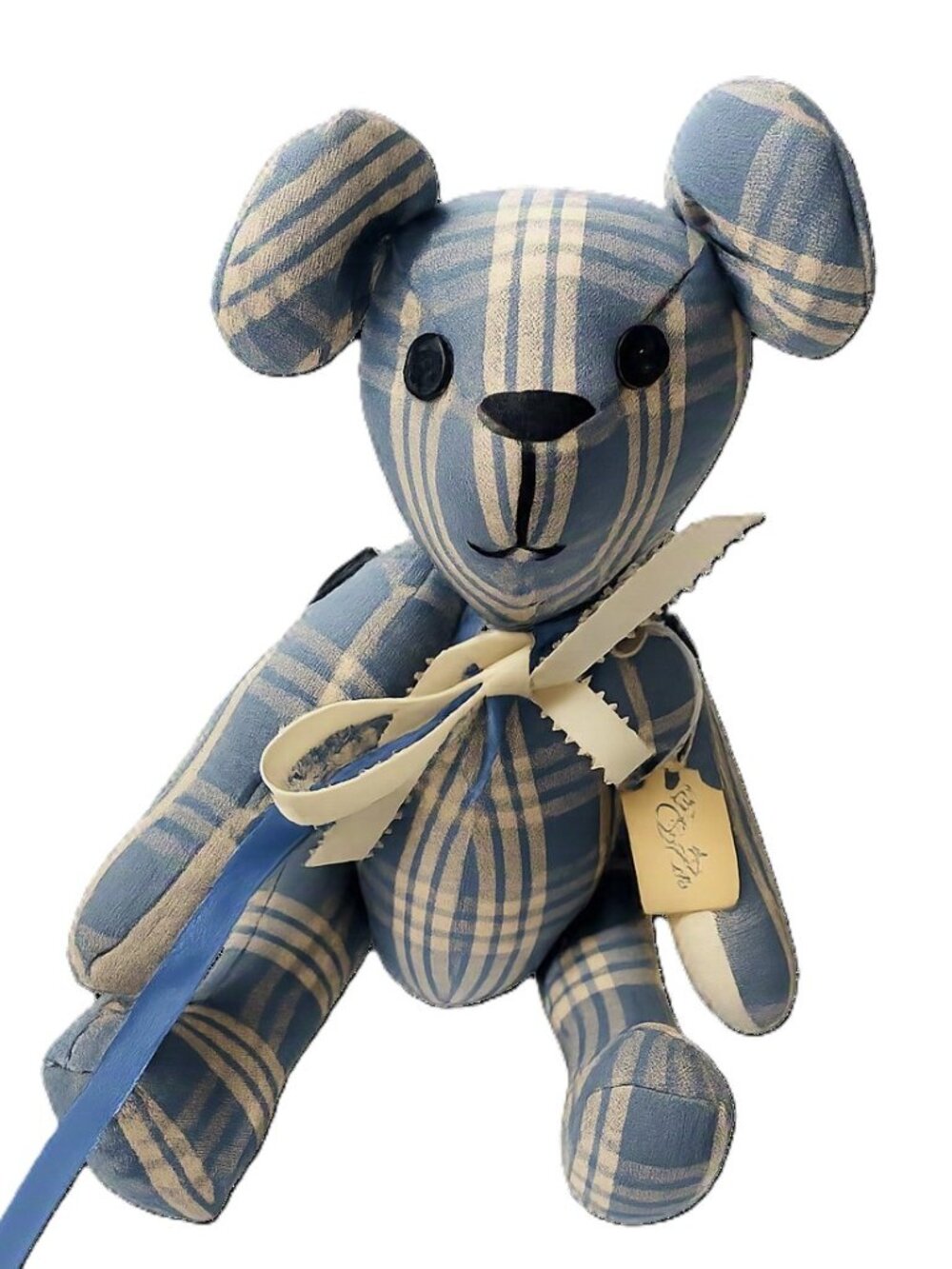 Vintage 1985 Plaid Teddy Bear By Robbin Sherwood Forest Handmade Collectible